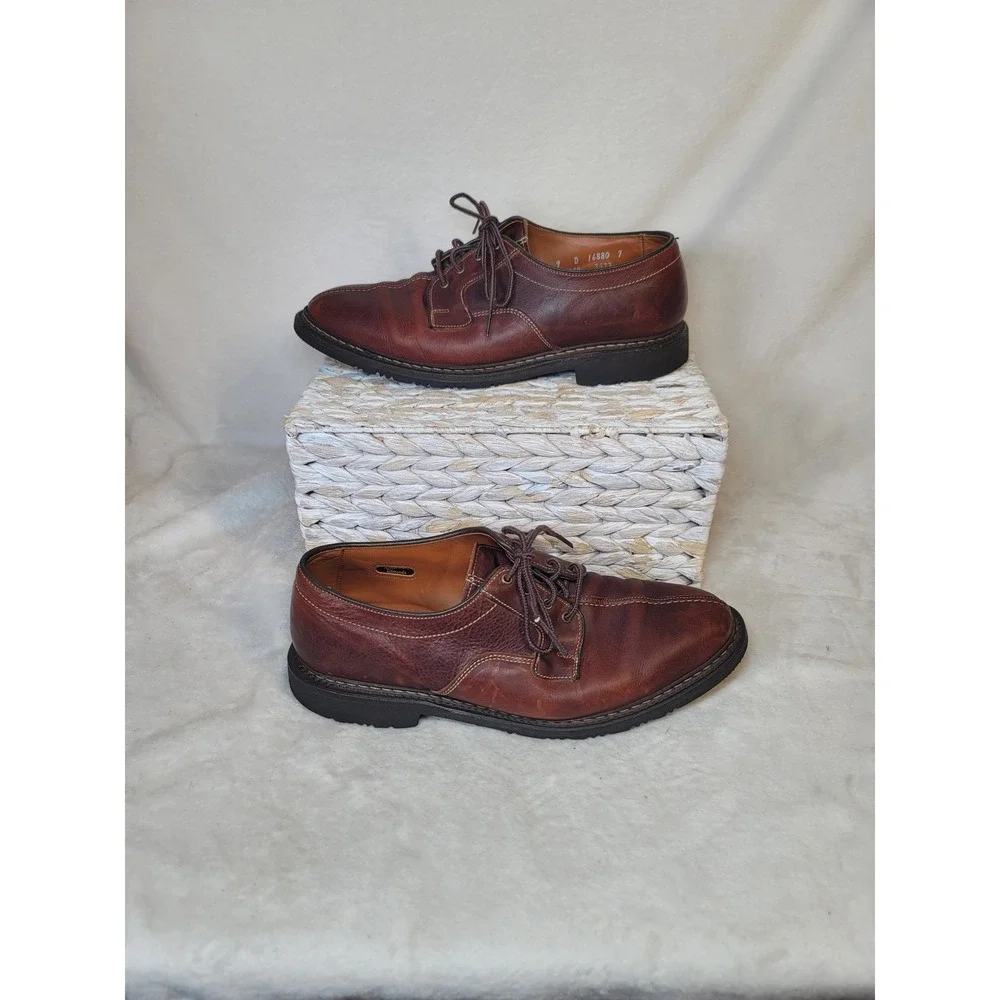 Allen Edmonds Durham Brown Leather Split Toe Derby Shoes Oxfords Mens 9D Office